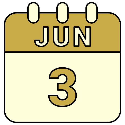 3 de junio icono gratis