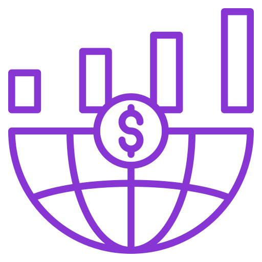 economía global icono gratis