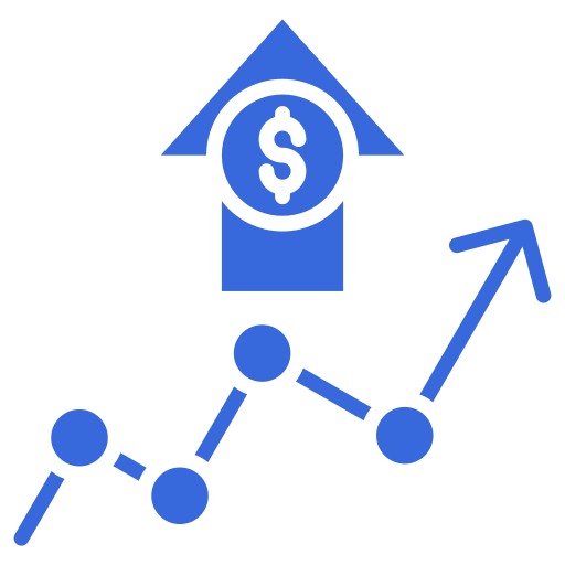 crescimento financeiro grátis ícone
