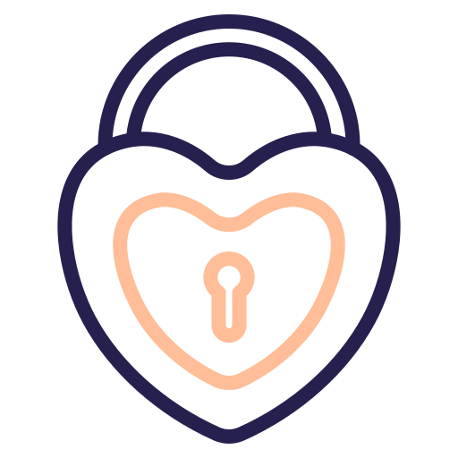 candado de amor icono gratis