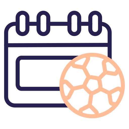 calendario de fútbol icono gratis