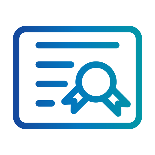Certificate free icon