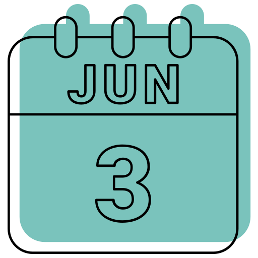 3 de junio icono gratis