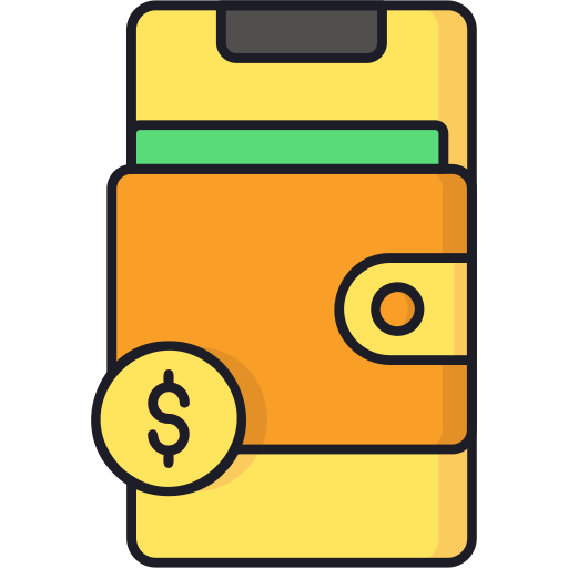 monedero electrónico icono gratis