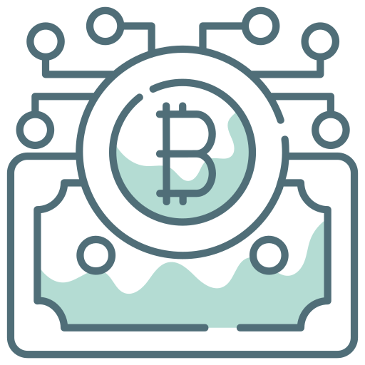 red bitcoin icono gratis