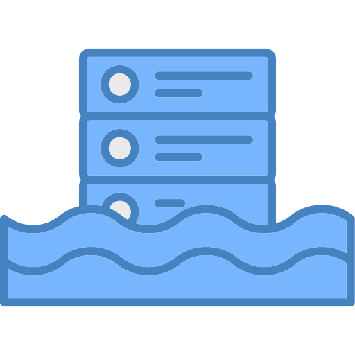 lago de datos icono gratis