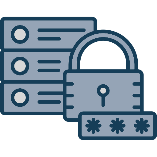 seguridad de la base de datos icono gratis