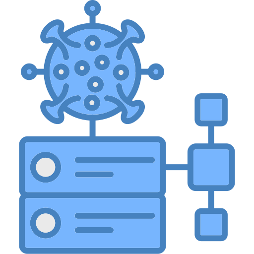 virus de base de datos icono gratis