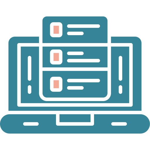 base de datos de computadoras portátiles icono gratis