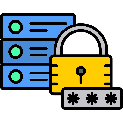 seguridad de la base de datos icono gratis