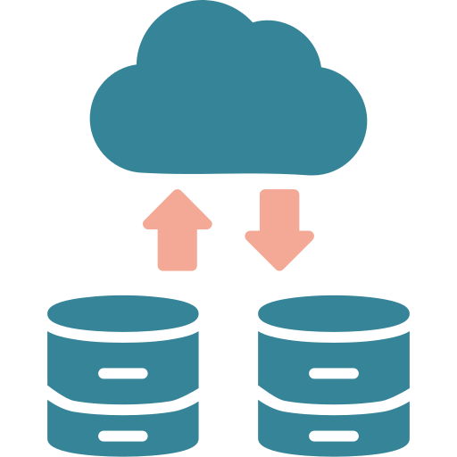 gestión de bases de datos en la nube icono gratis