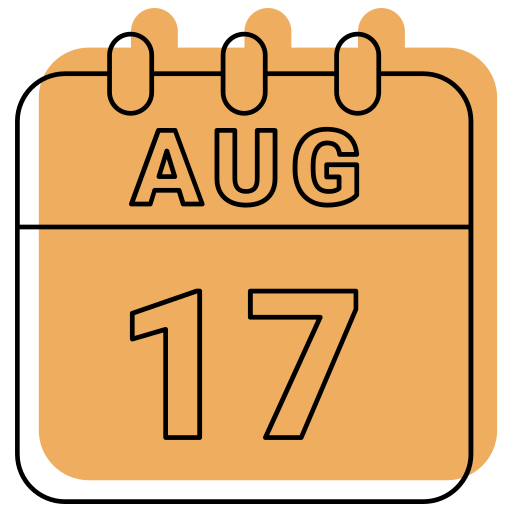 17 de agosto icono gratis