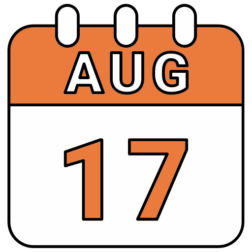 17 de agosto icono gratis