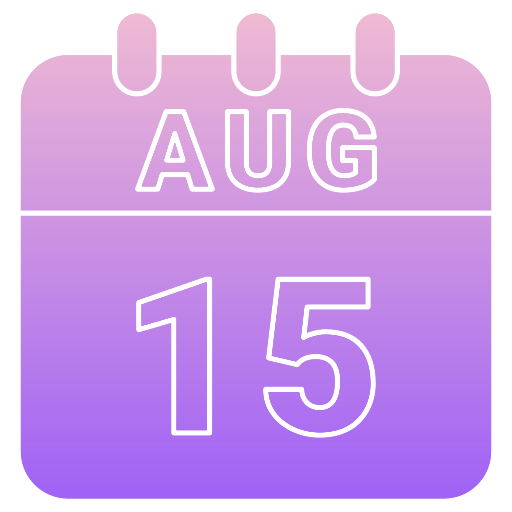 15 de agosto icono gratis