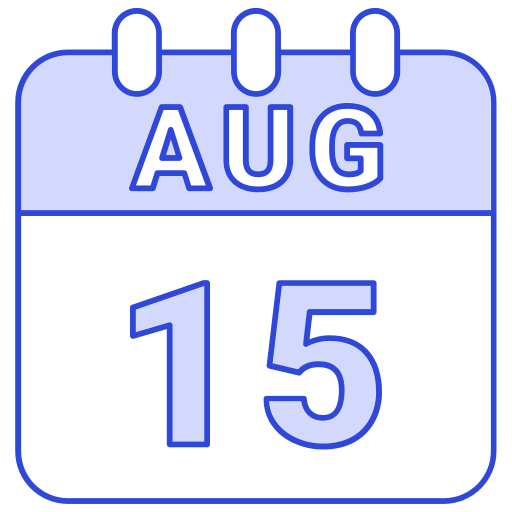 15 de agosto icono gratis