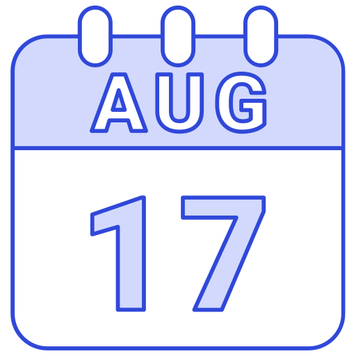 17 de agosto icono gratis