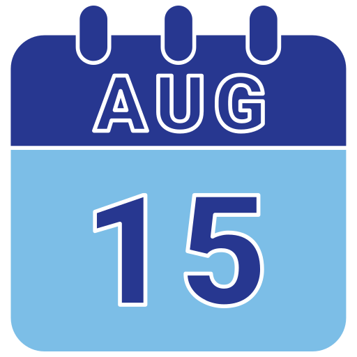 15 de agosto icono gratis