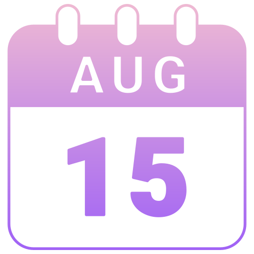 15 de agosto icono gratis