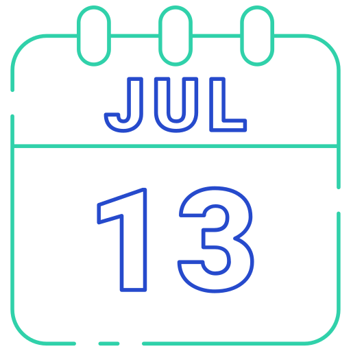 juillet Icône gratuit juillet Icône gratuit