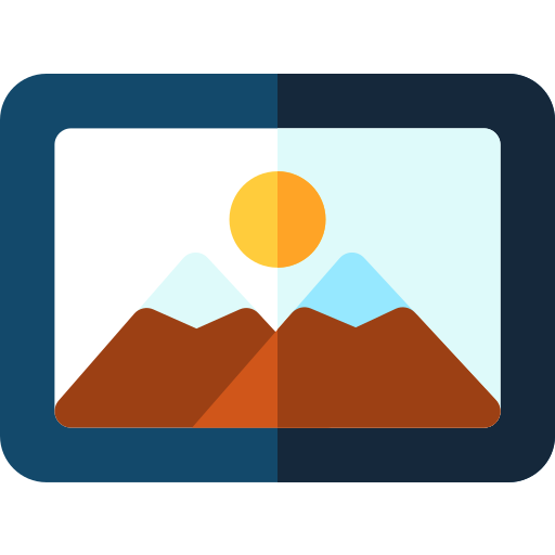 Picture Basic Rounded Flat icon