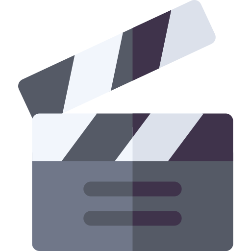 Clapperboard Basic Rounded Flat icon