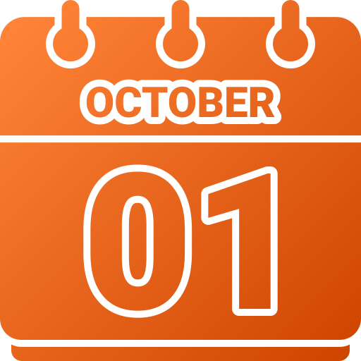 1 de octubre icono gratis