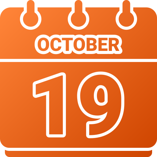 19 de octubre icono gratis