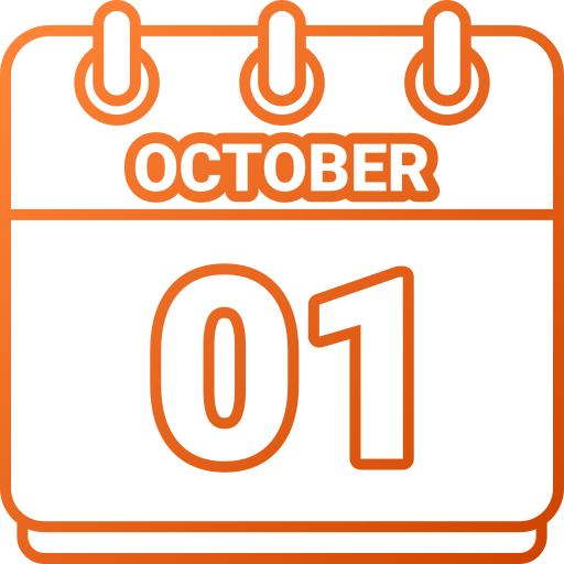 1 de octubre icono gratis