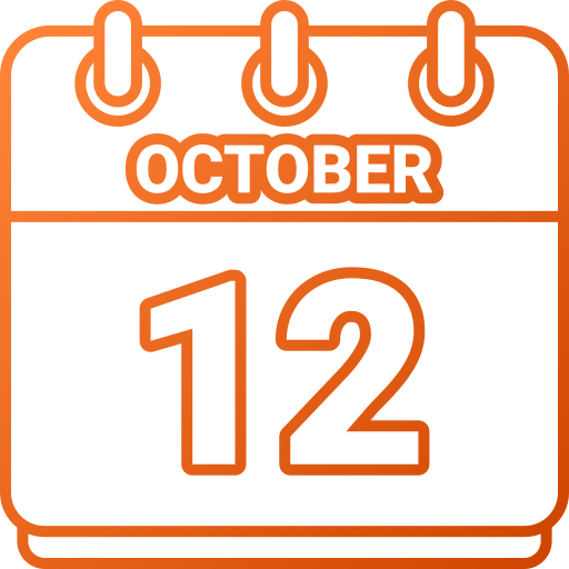 12 de octubre icono gratis