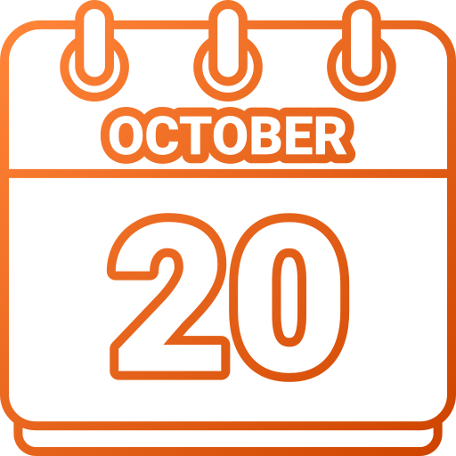 20 de octubre icono gratis