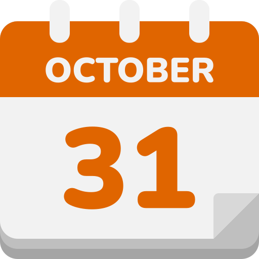 31 de octubre icono gratis