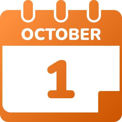 1 de octubre icono gratis