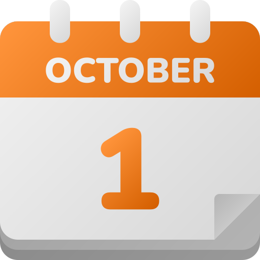 1 de octubre icono gratis