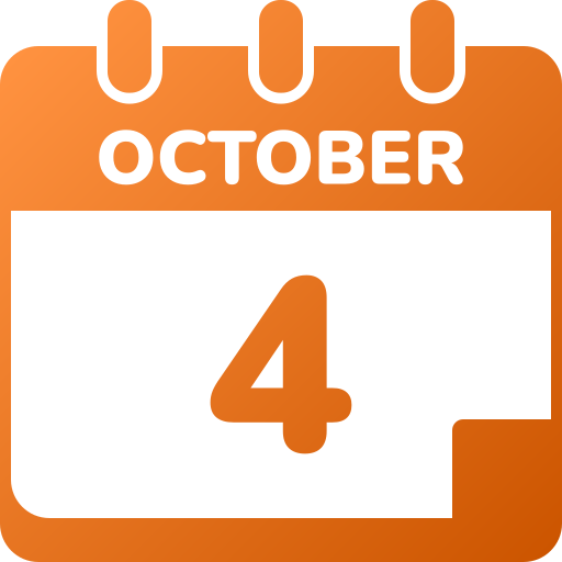 4 de octubre icono gratis