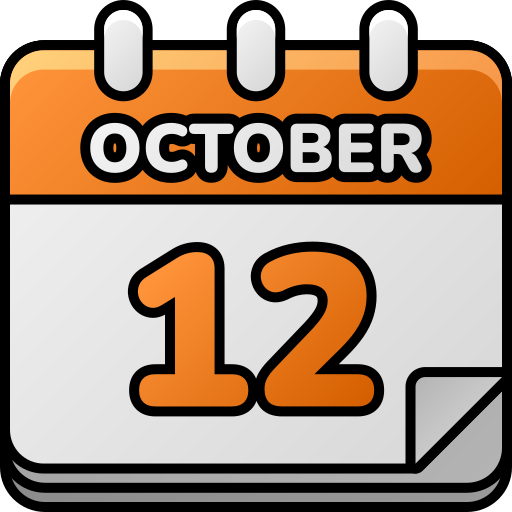 12 de octubre icono gratis