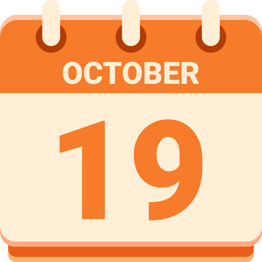 19 de octubre icono gratis