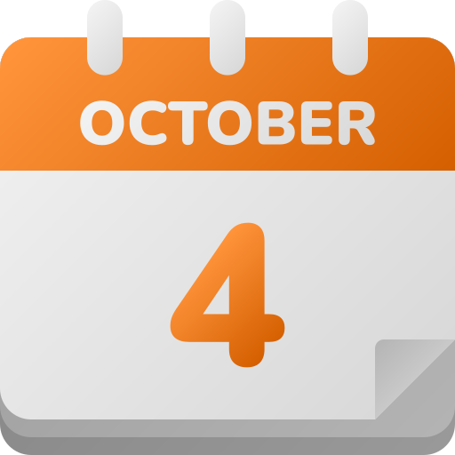 4 de octubre icono gratis