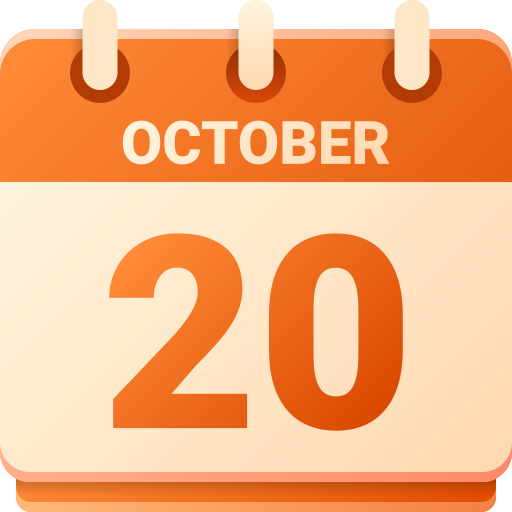 20 de octubre icono gratis