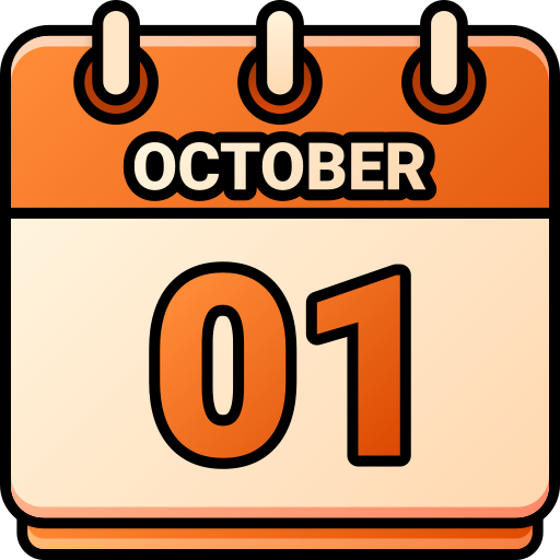 1 de octubre icono gratis