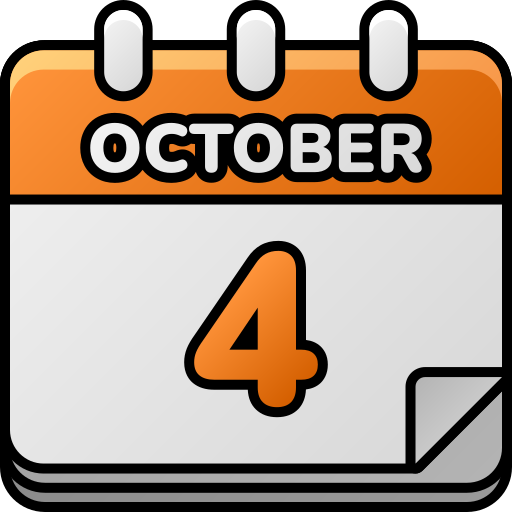 4 de octubre icono gratis