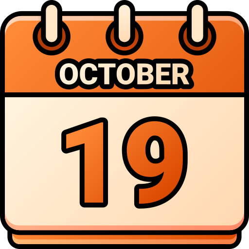 19 de octubre icono gratis