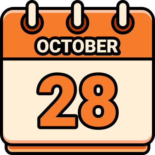 28 de octubre icono gratis