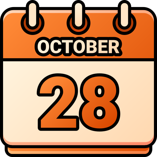 28 de octubre icono gratis