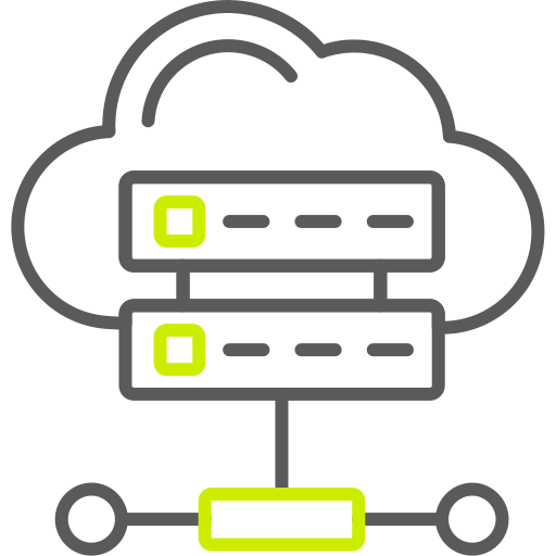 base de datos en la nube icono gratis