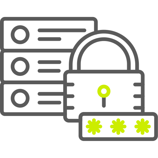 seguridad de la base de datos icono gratis