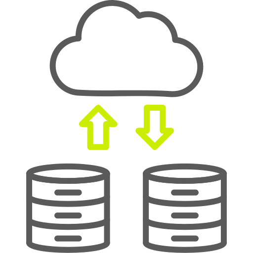 gestión de bases de datos en la nube icono gratis