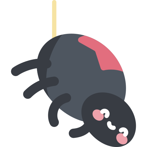 Black widow Kawaii Flat icon