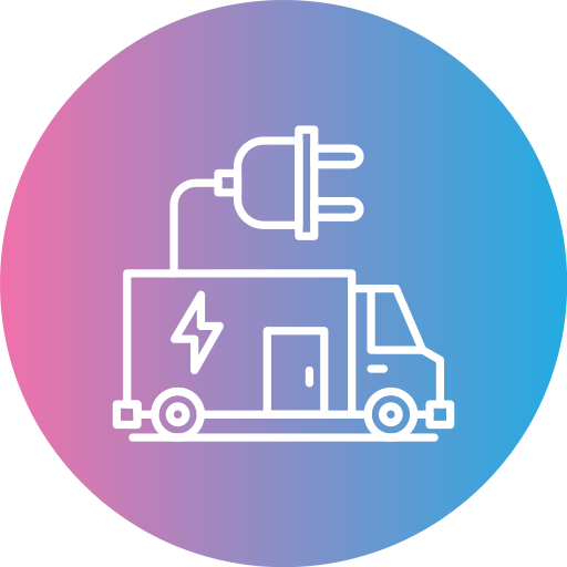 Electric van free icon