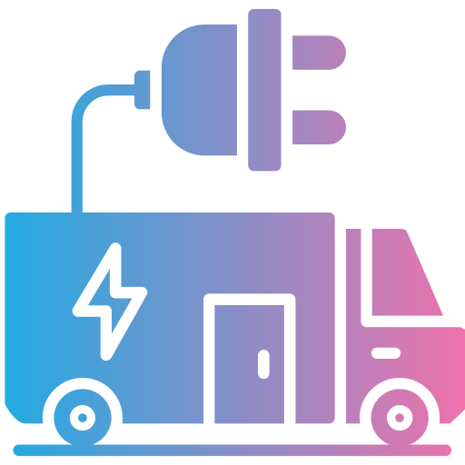 Electric van free icon