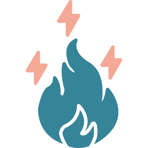 fuego eléctrico icono gratis
